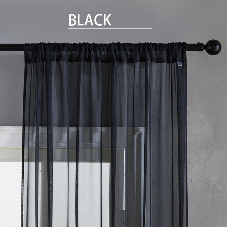 Modern Simple Pure Color Cotton Linen Window Screen