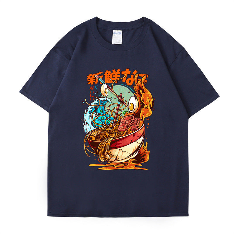 Cotton T-Shirt Classic Crewneck Casual
