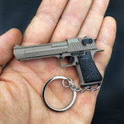 Creative Desert Eagle Pistol Metal Keychain Pendant 1:4 Scale Key Ring Bag Charm Accessory