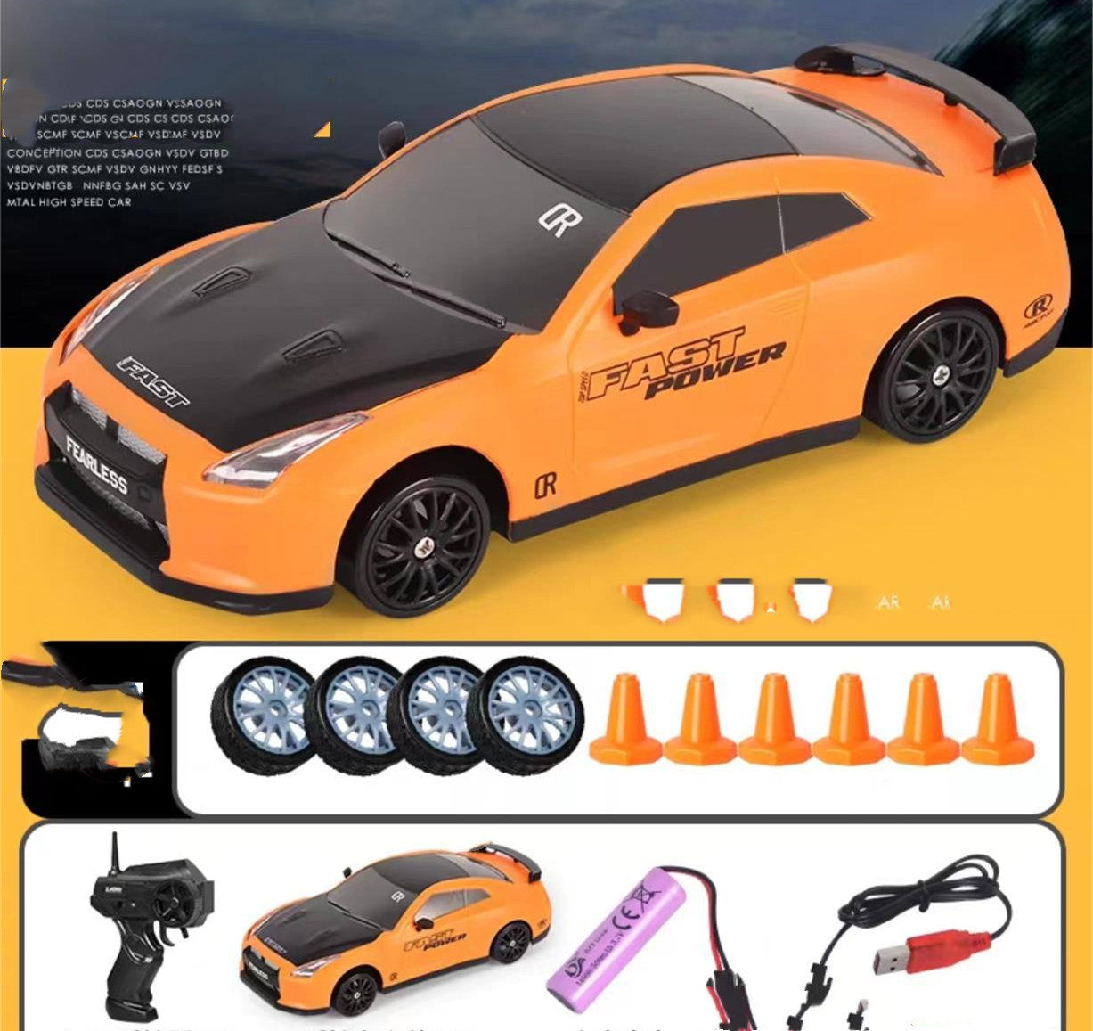 2.4G 4WD RC Drift Car – GTR & AE86 Remote Control Racing Models for Kids