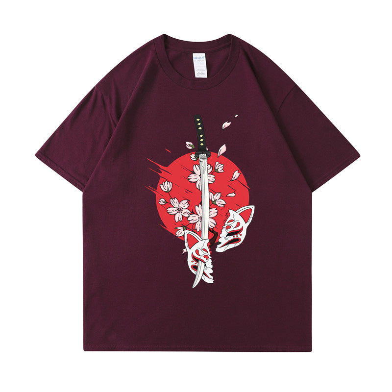 Cotton T-Shirt Classic Crewneck Casual