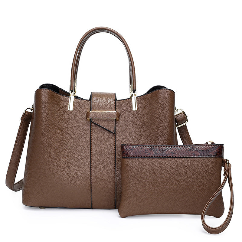 Simple Stylish Retro Women's Handbag with Crossbody Strap
