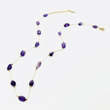 Personalized Amethyst Gemstone Clavicle Necklace For Women