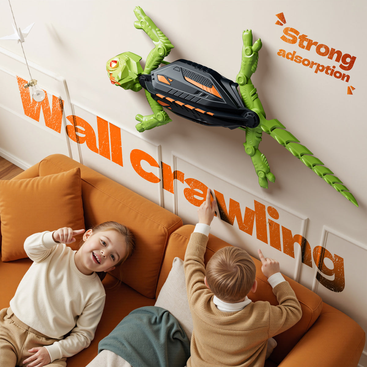Remote Control Wall Climbing Lizard Toy RC Gecko Robot Decor