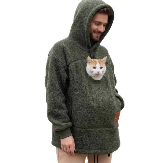 Pet In One Hoodie Loose Fit Casual Pouch Sweatshirt