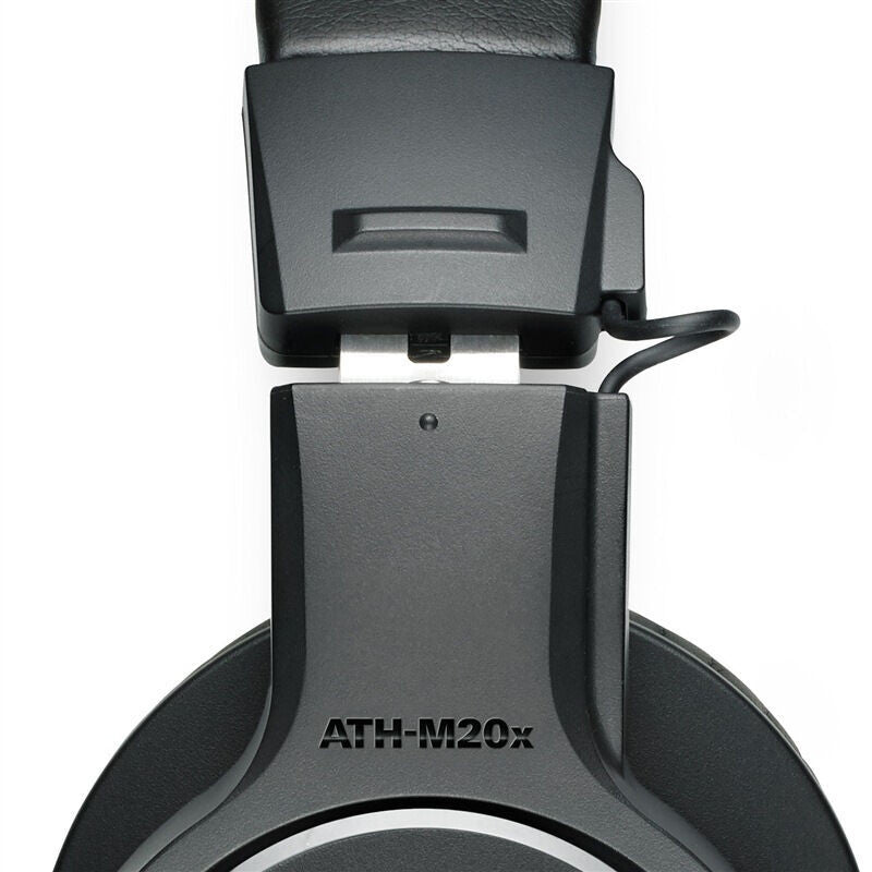 Close-up of a pair of ATH-M20x headphones on a white background