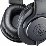 Black Audio-Technica ATH-M20x headphones on a white background