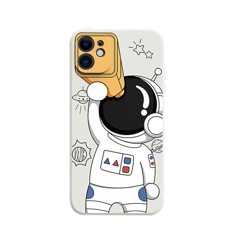 Phone case with an astronaut design on a white background