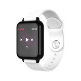 Smartwatch with a white band on a white background