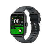 Smartwatch with a black band on a white background