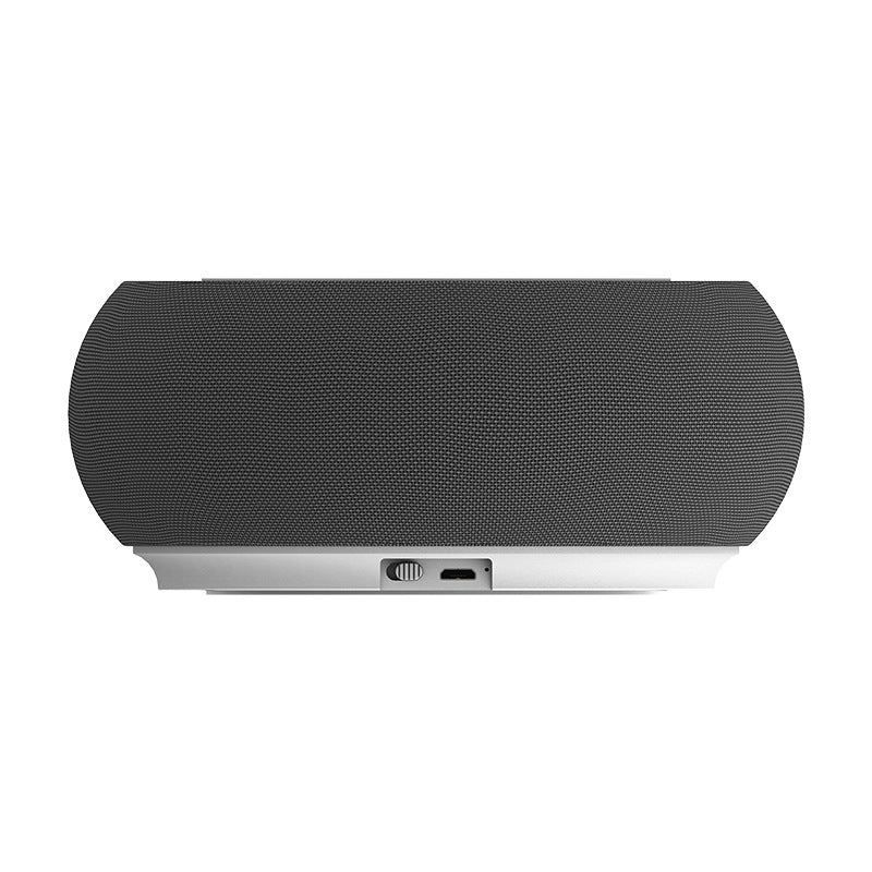 Black rectangular speaker on a white background