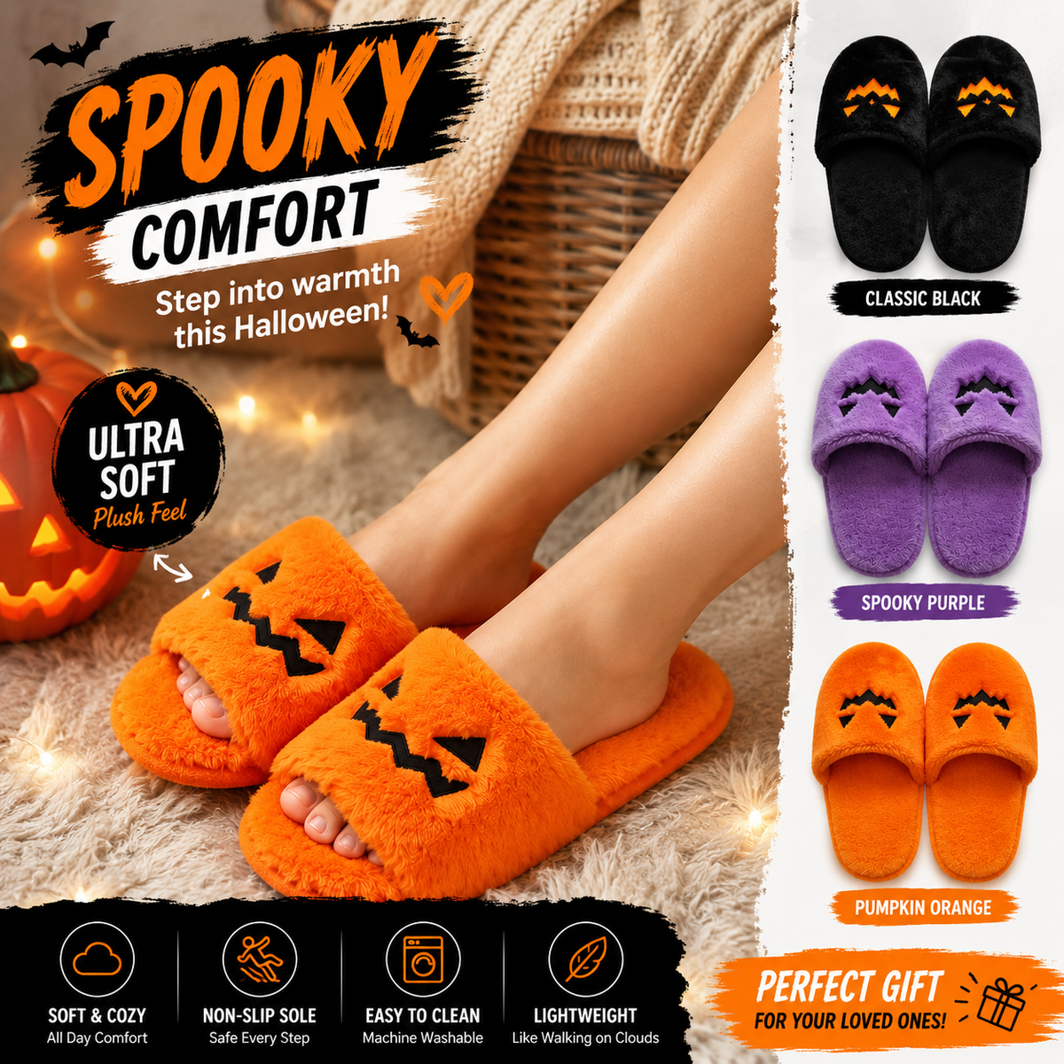 Halloween Pumpkin Cartoon Women's Shoes