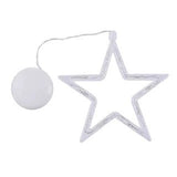 Decorative star-shaped ornament with a round ball on a white background