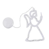 Decorative angel figure with a round ball on a white background