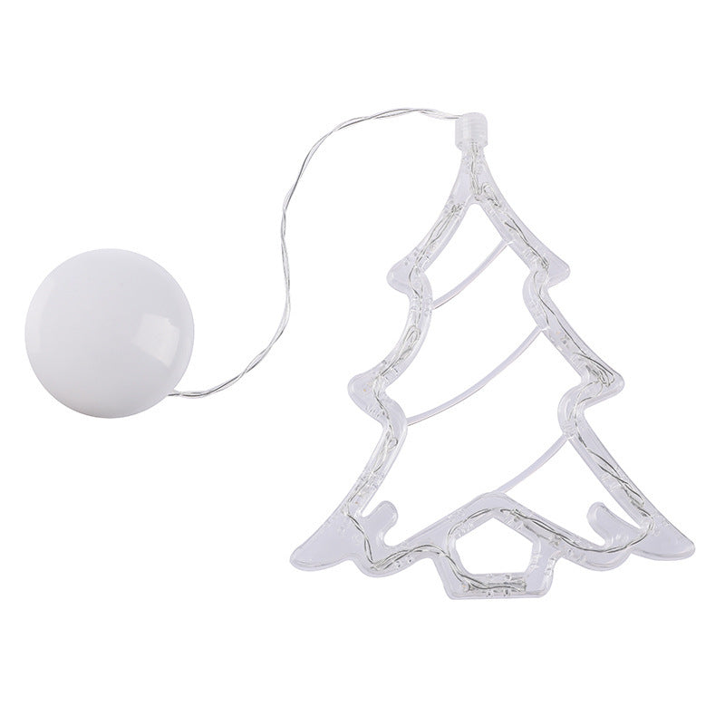 Silver Christmas tree-shaped ornament with a white ball on a white background