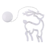 String lights with clear animal-shaped holders on a white background