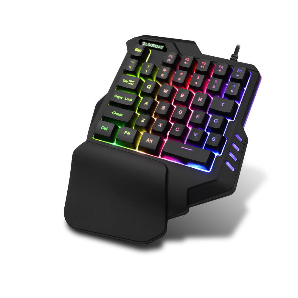 Compact mobile gaming keyboard compatible with smartphones and tablets