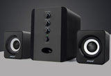 D-202 combination computer speaker system featuring a dedicated subwoofer and stereo sound box for smartphones and PCs