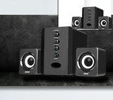 D-202 combination computer speaker system featuring a dedicated subwoofer and stereo sound box for smartphones and PCs