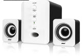 D-202 combination computer speaker system featuring a dedicated subwoofer and stereo sound box for smartphones and PCs