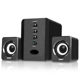 Upgrade your desktop audio with D-202 Computer Speakers. This combination stereo subwoofer system delivers high-quality sound for PCs and smartphones.