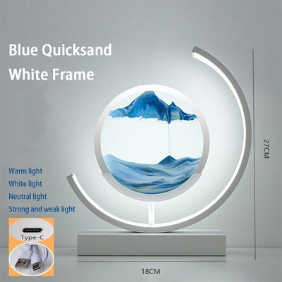 Handmade DIY Glass Flowing Sand Painting Night Light