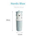 Measurement chart of a product labeled 'Nordic Blue' with dimensions indicated.