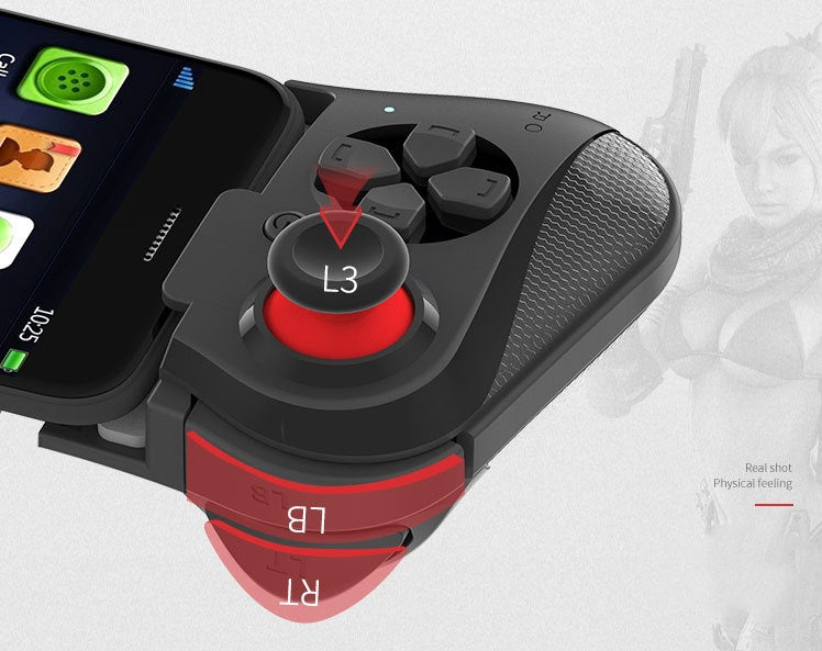 Ergonomic Eat Chicken Gamepad with L1R1 triggers for mobile battle royale games