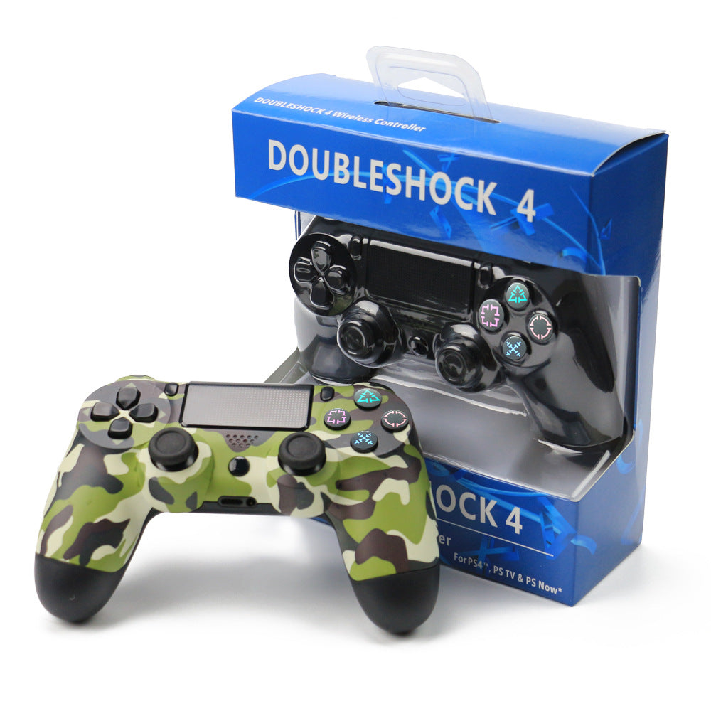 Ergonomic PS4 wireless game handle with vibration feedback and touch pad