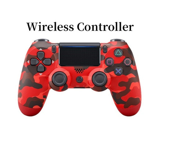 Ergonomic PS4 wireless game handle with vibration feedback and touch pad