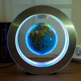 Magnetic lamp with LED light on a wooden surface