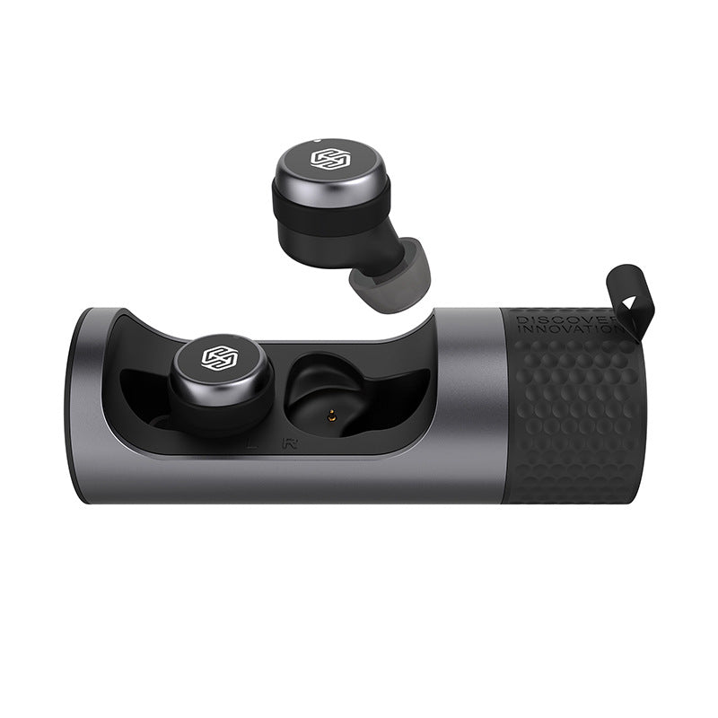O TW004 wireless earplug-style earbuds with straight plug charging case and ergonomic fit