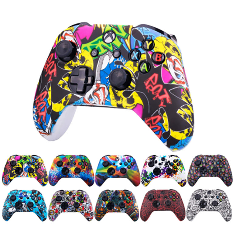 Camouflage silicone protective cover for game console handles 