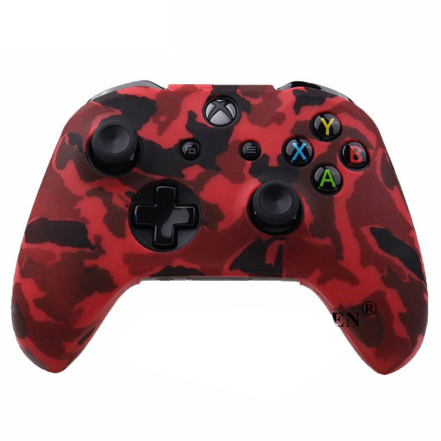 Camouflage silicone protective cover for game console handles