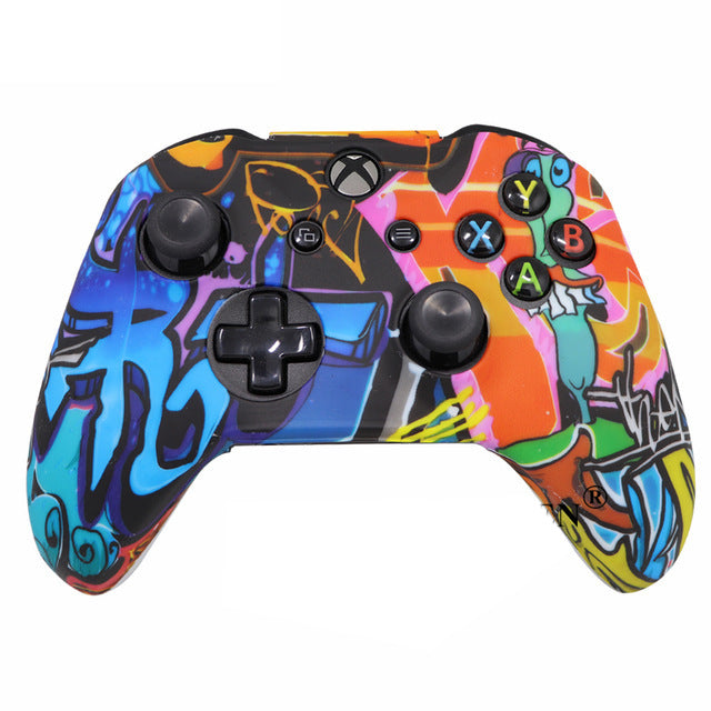 Camouflage silicone protective cover for game console handles