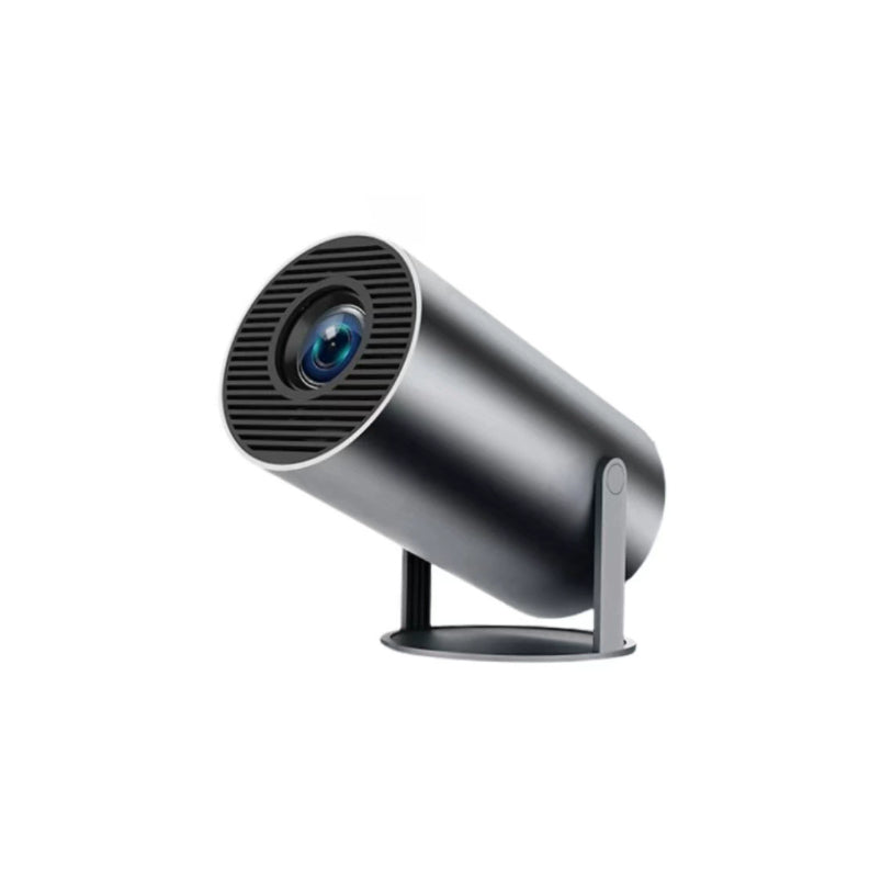 Black security camera on a white background