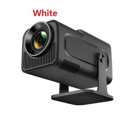 Black camera on a white background with 'White' text above it
