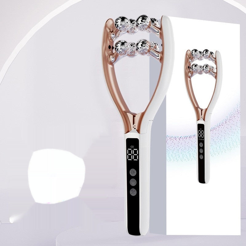 Handheld dual wave roller massager 
