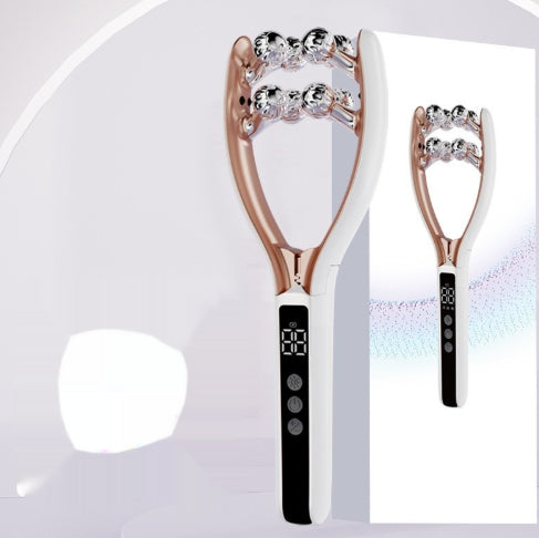 Handheld dual wave roller massager 