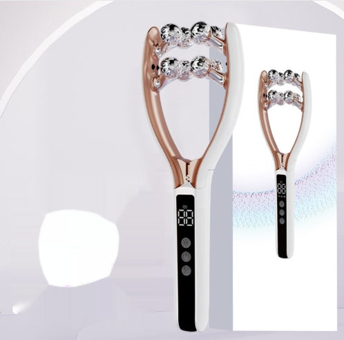 Handheld dual wave roller massager 