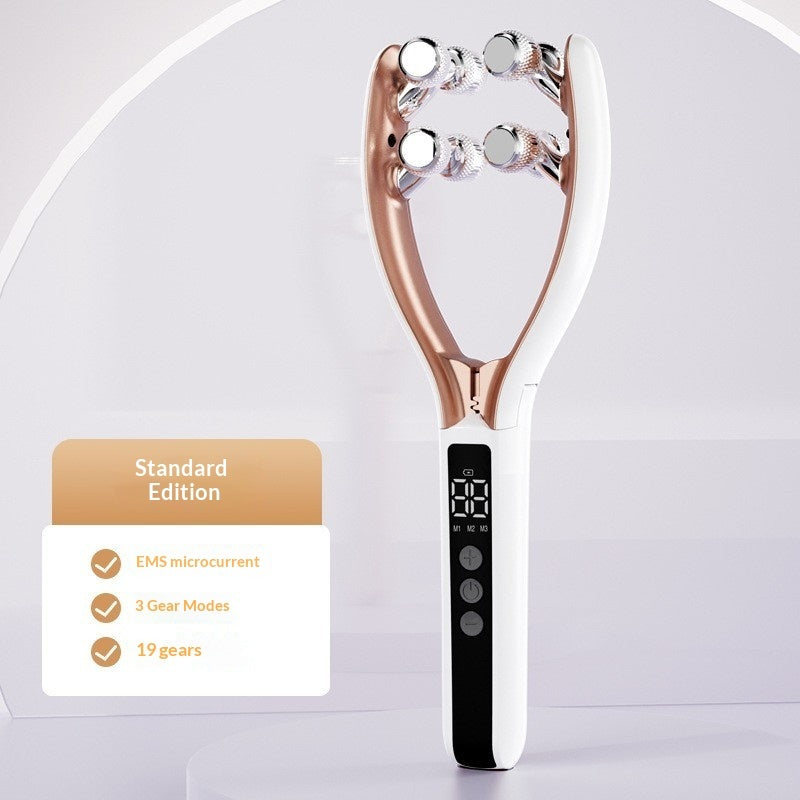 Handheld dual wave roller massager 