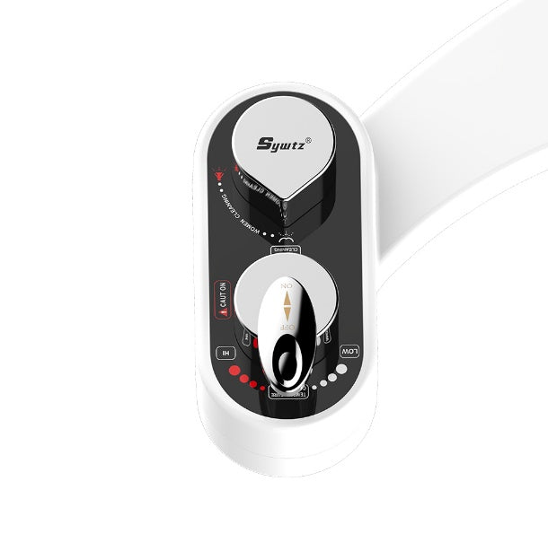 White and black electronic device with Sywitz branding on a white background