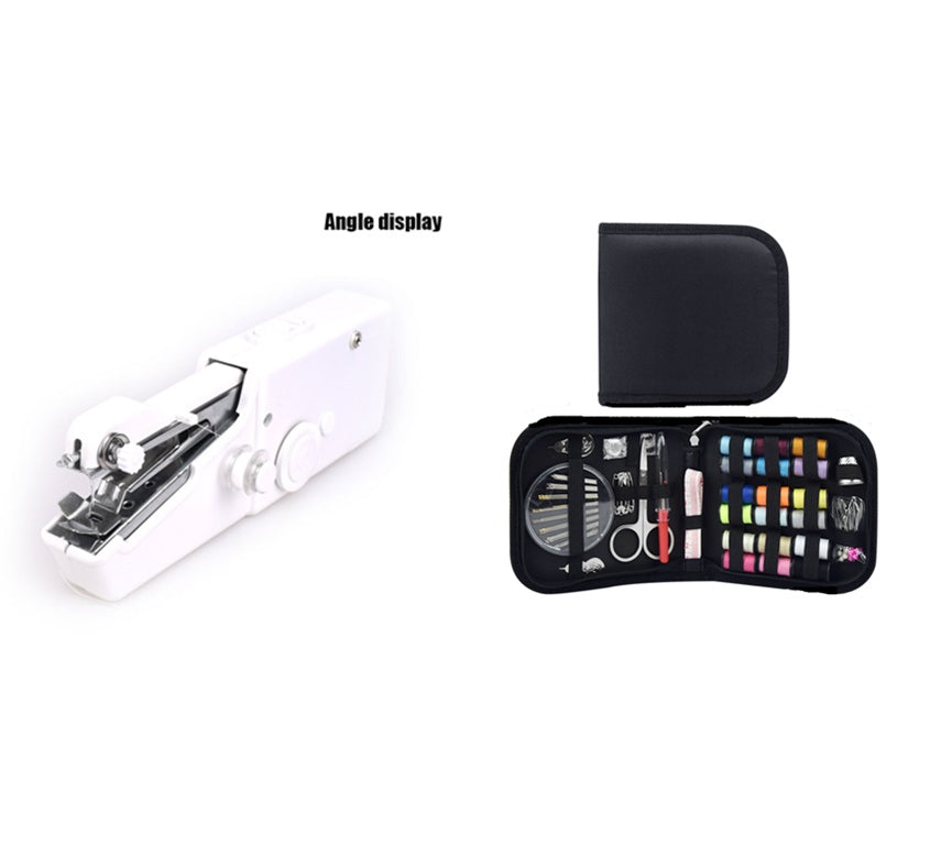 Manicure set with nail clippers and open case displaying various tools on a white background