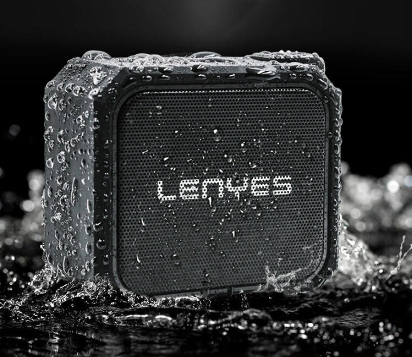Leaves waterproof portable speaker in water with brand name visible