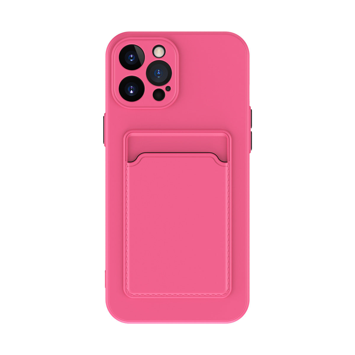 Minimalist pure color liquid silicone phone case with a soft-touch finish and microfibre lining for shock protection