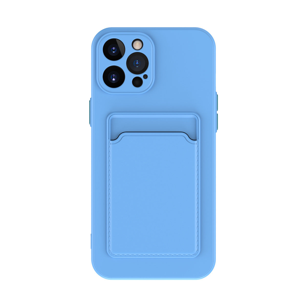 Minimalist pure color liquid silicone phone case with a soft-touch finish and microfibre lining for shock protection