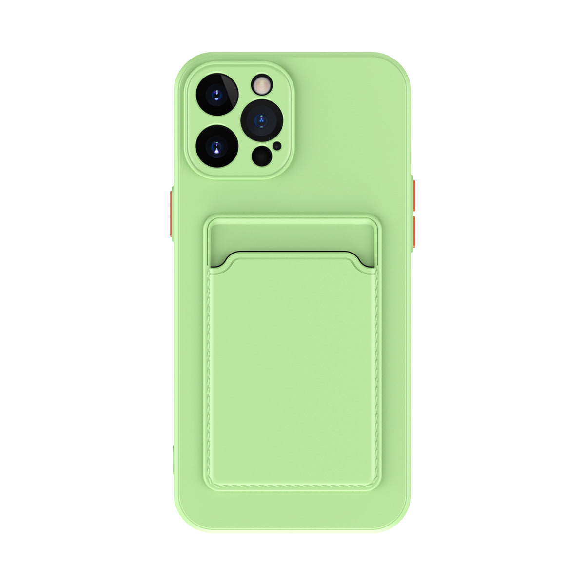 Minimalist pure color liquid silicone phone case with a soft-touch finish and microfibre lining for shock protection