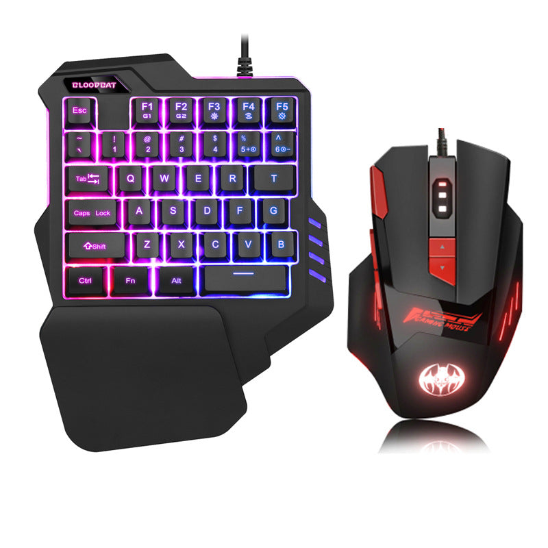 Compact mobile gaming keyboard compatible with smartphones and tablets