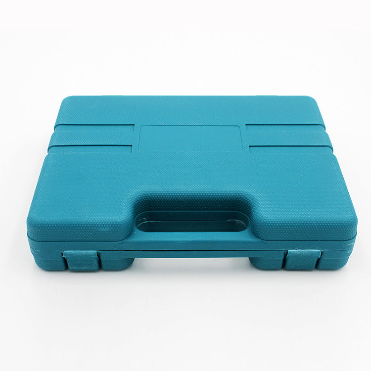 Blue tool case on a white background