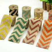 High-quality natural jute burlap ribbon roll with finished edges for rustic wedding decor, gift wrapping, and floral arrangements
